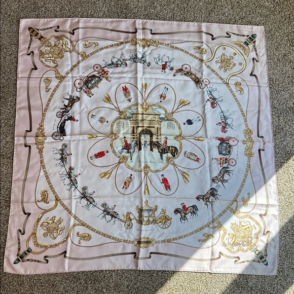 Hermes Silk The Royal Mews 90cm Scarf - Picture 1 of 7